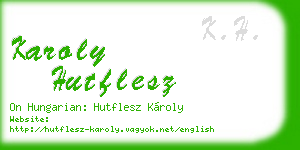 karoly hutflesz business card