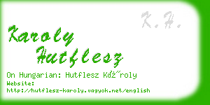 karoly hutflesz business card